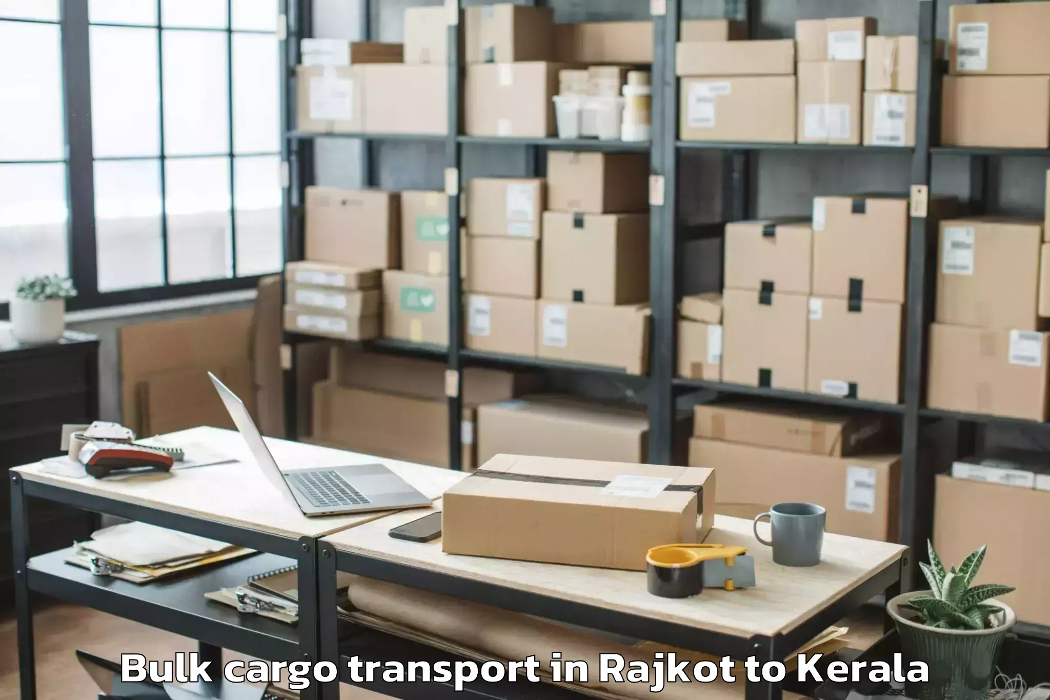 Professional Rajkot to Naduvannur Bulk Cargo Transport